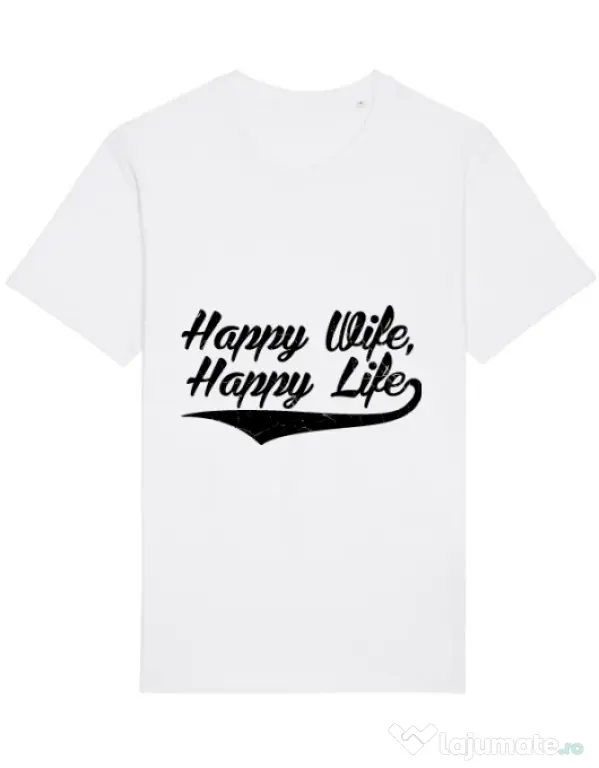 Tricou STANLEY STELLA barbat Happy life Alb