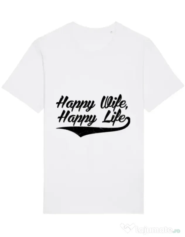 Tricou STANLEY STELLA barbat Happy life Alb