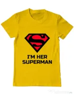Tricou ADLER barbat I'm her Superman Galben