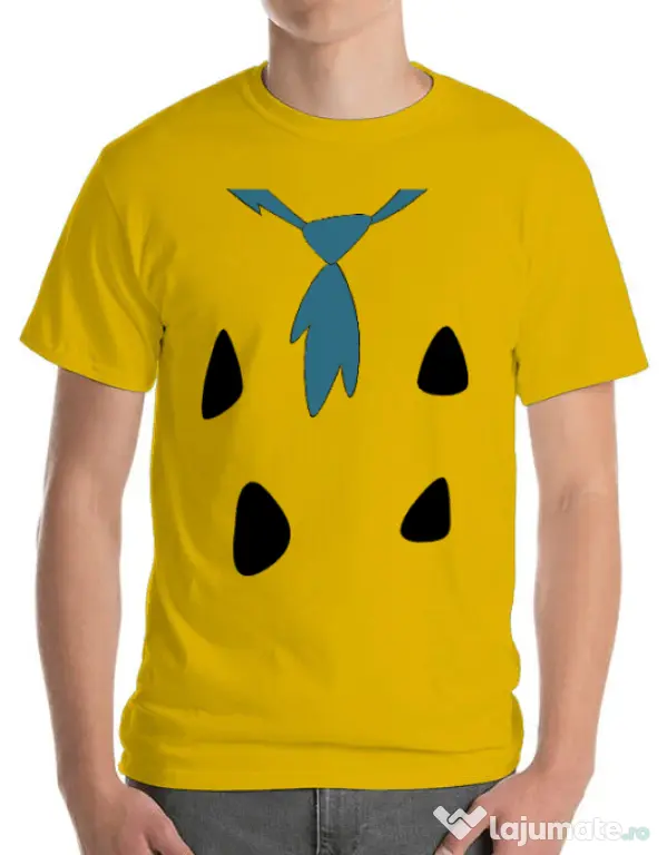 Tricou ADLER barbat Flinstone costume Galben