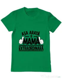 Tricou ADLER barbat O mama extraordinara Verde mediu