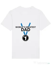 Tricou STANLEY STELLA barbat World's greatest dad Alb