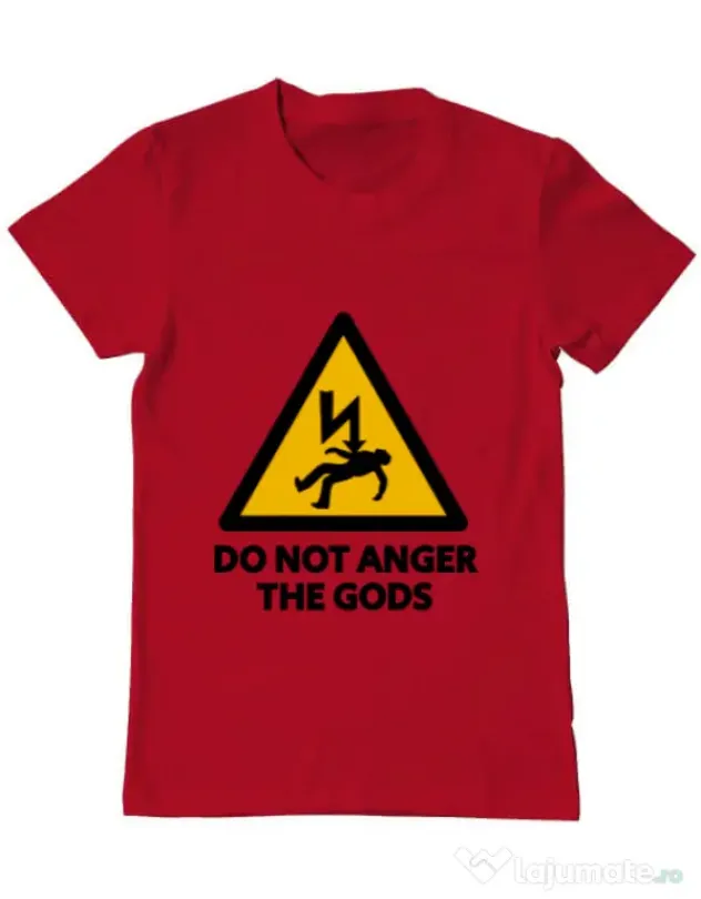 Tricou ADLER barbat Do not anger the gods Rosu