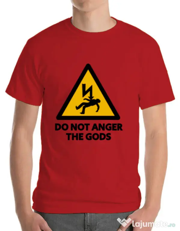 Tricou ADLER barbat Do not anger the gods Rosu