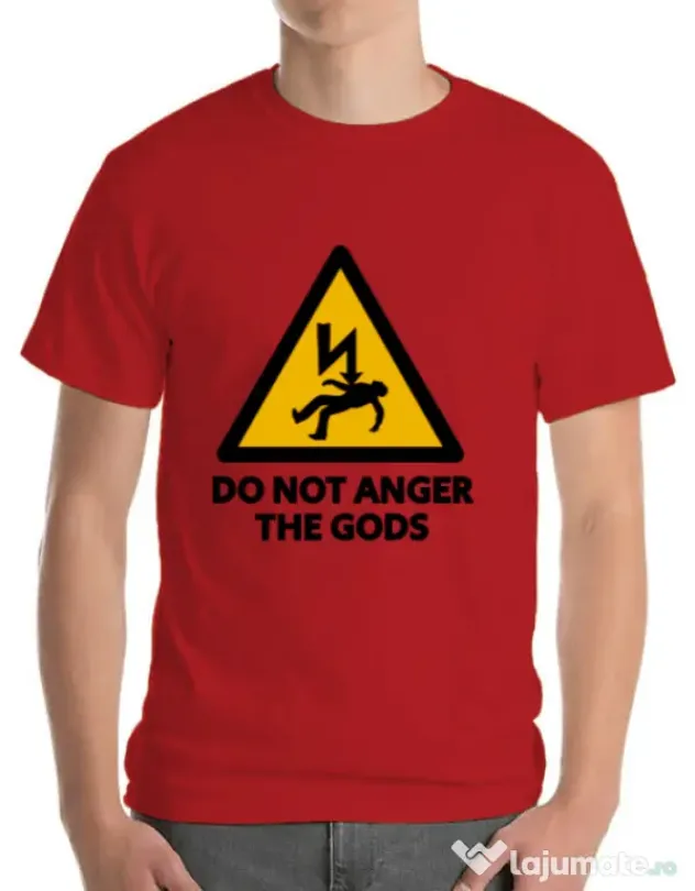 Tricou ADLER barbat Do not anger the gods Rosu