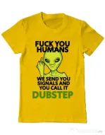 Tricou ADLER barbat Dubstep alien Galben