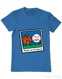 Tricou ADLER barbat Photo of my balls Albastru azuriu