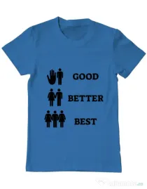 Tricou ADLER barbat Good better best Albastru azuriu