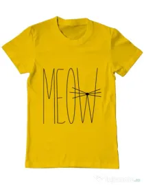 Tricou ADLER barbat I'm a cat Galben