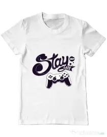 Tricou ADLER barbat Stay up late Alb
