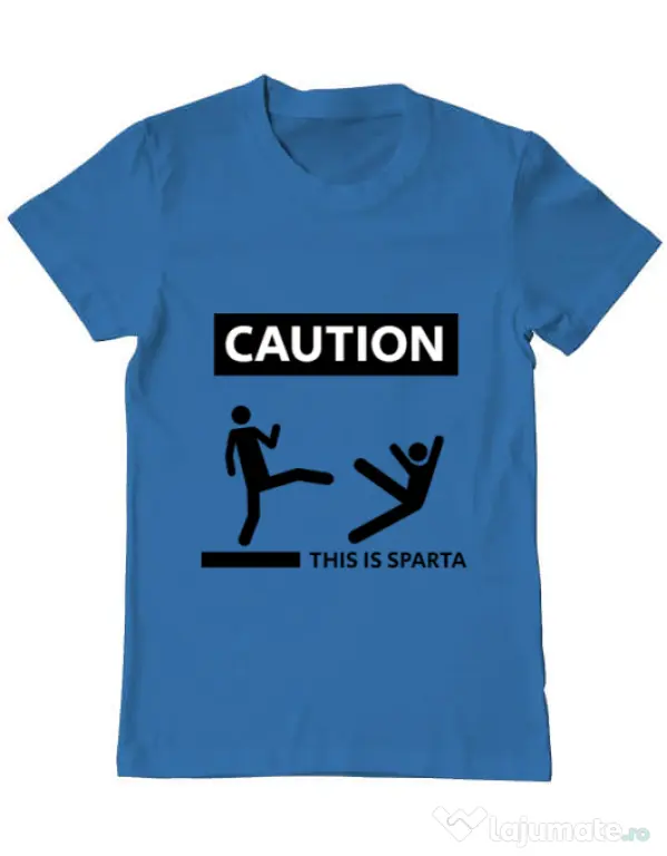 Tricou ADLER barbat This is Sparta Albastru azuriu