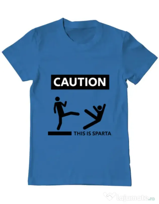 Tricou ADLER barbat This is Sparta Albastru azuriu