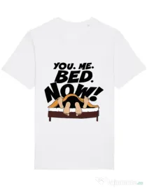 Tricou STANLEY STELLA barbat You me bed now Alb