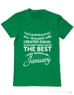 Tricou ADLER barbat The best women are born in January Verde mediu