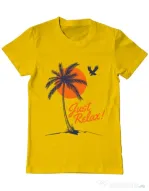 Tricou ADLER barbat Just relax Galben