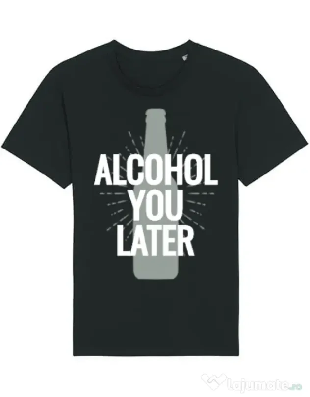 Tricou STANLEY STELLA barbat Alcohol you later Negru