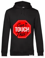 Hoodie barbat cu gluga Can’t touch this Negru