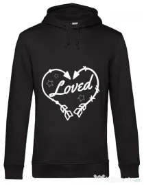Hoodie barbat cu gluga Loved Negru