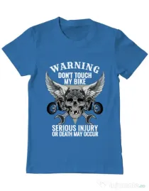 Tricou ADLER barbat Don’t touch my bike Albastru azuriu