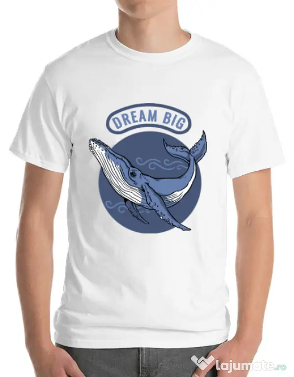 Tricou ADLER barbat Dream big Alb