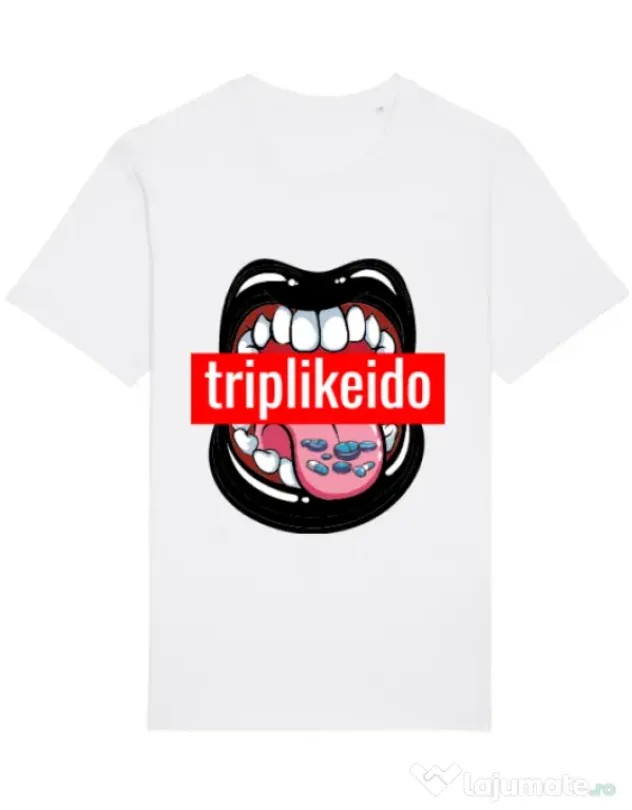 Tricou STANLEY STELLA barbat Trip like I do Alb
