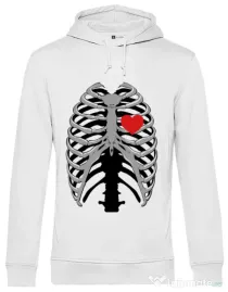 Hoodie barbat cu gluga Dead lover Alb