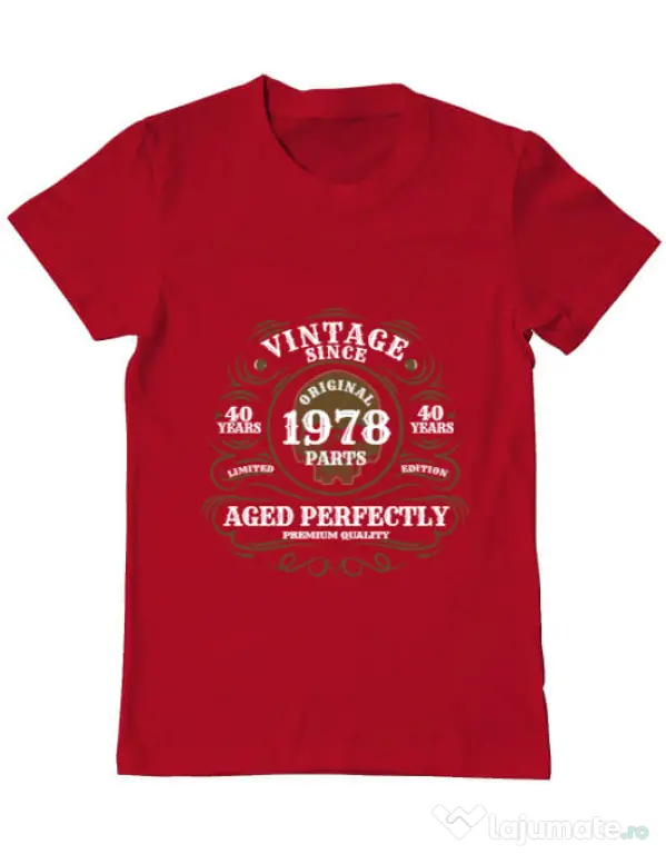 Tricou ADLER barbat Vintage since Rosu