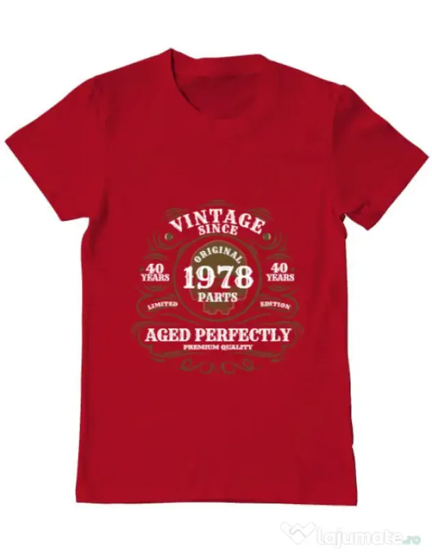 Tricou ADLER barbat Vintage since Rosu