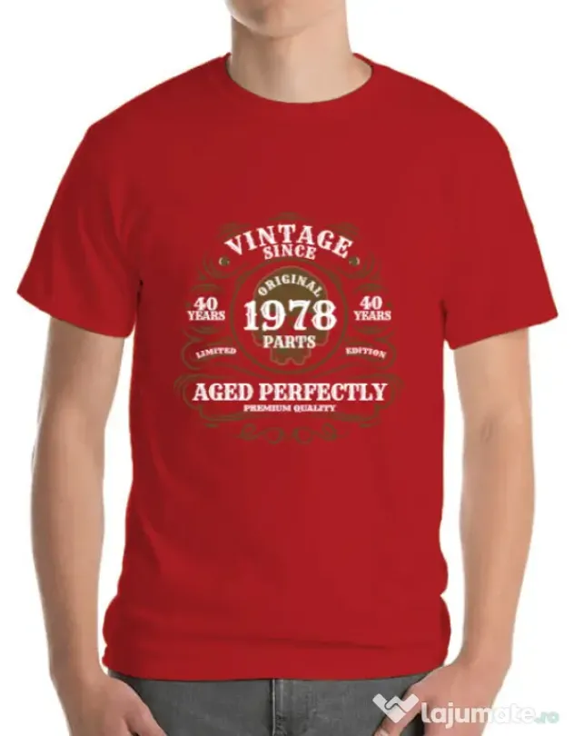 Tricou ADLER barbat Vintage since Rosu