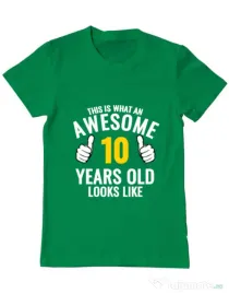 Tricou ADLER barbat Awesome birthday Verde mediu