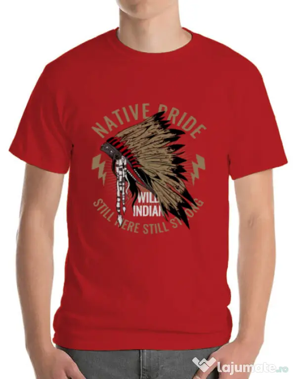 Tricou ADLER barbat Native pride Rosu
