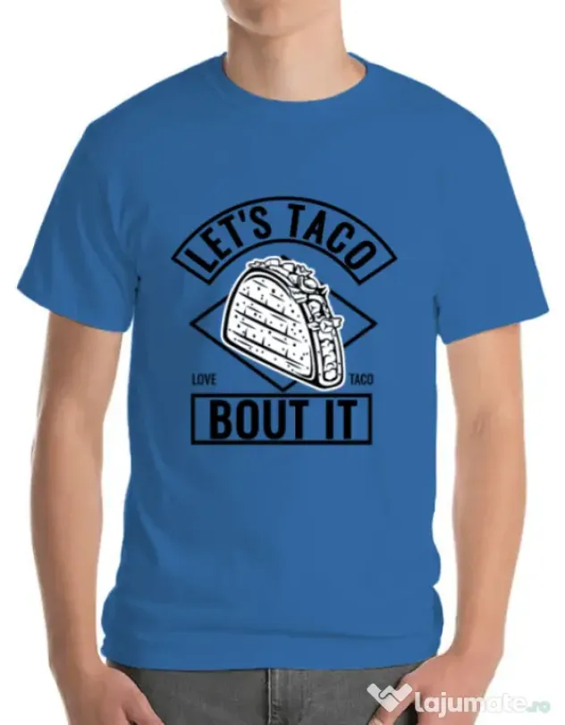 Tricou ADLER barbat Let’s taco Albastru azuriu
