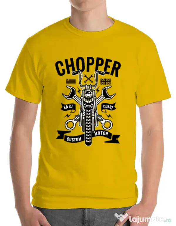 Tricou ADLER barbat Chopper Galben