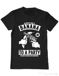 Tricou ADLER barbat Banana Party Negru