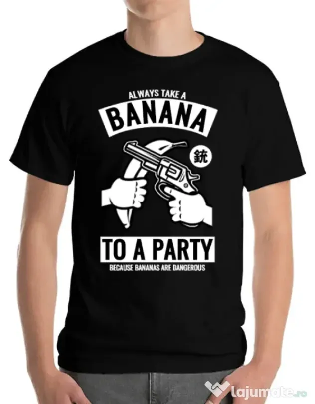 Tricou ADLER barbat Banana Party Negru