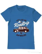 Tricou ADLER barbat Roadtrip Albastru azuriu