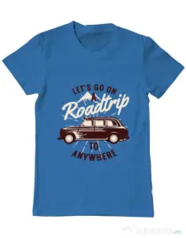 Tricou ADLER barbat Roadtrip Albastru azuriu