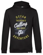 Hoodie barbat cu gluga Ocean adventure Negru