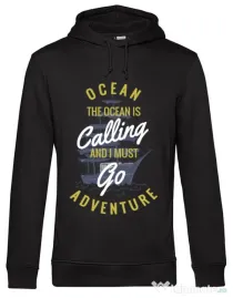 Hoodie barbat cu gluga Ocean adventure Negru