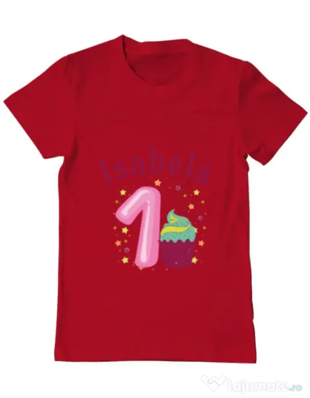 Tricou ADLER barbat First Birthday Rosu