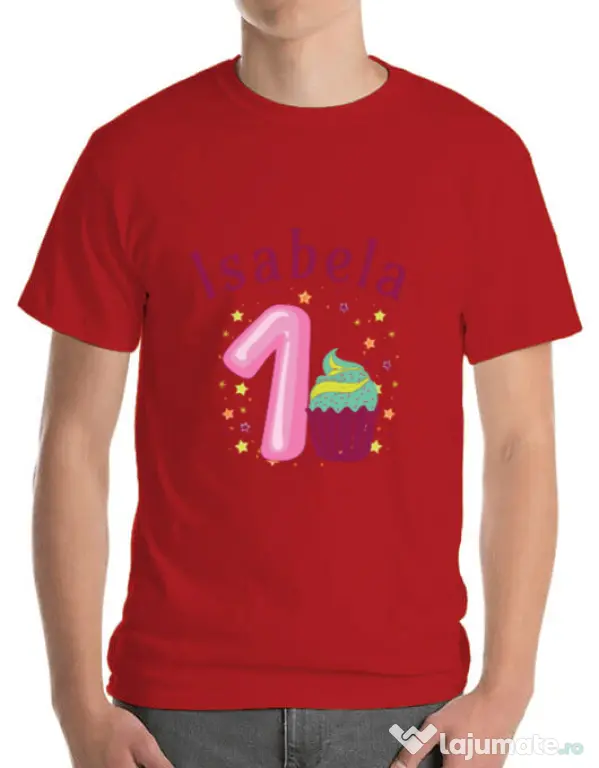 Tricou ADLER barbat First Birthday Rosu