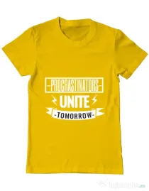 Tricou ADLER barbat Procrastinators Galben