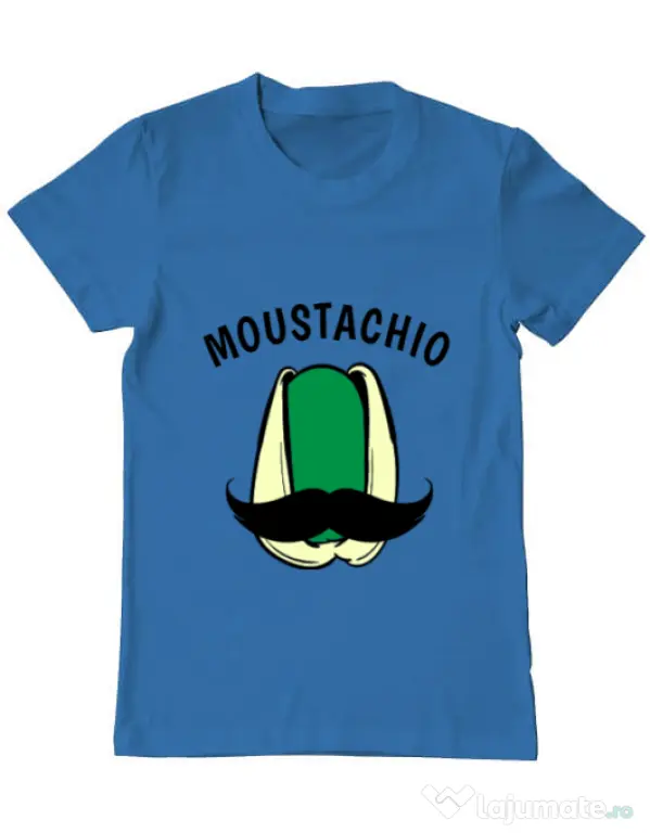 Tricou ADLER barbat Moustachio Albastru azuriu