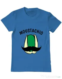 Tricou ADLER barbat Moustachio Albastru azuriu