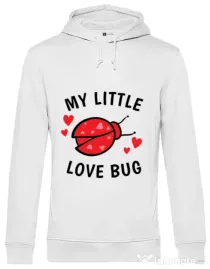 Hoodie barbat cu gluga My little love bug Alb