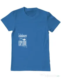 Tricou ADLER barbat Curiosity Albastru azuriu