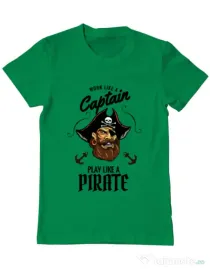 Tricou ADLER barbat Play like a pirate Verde mediu