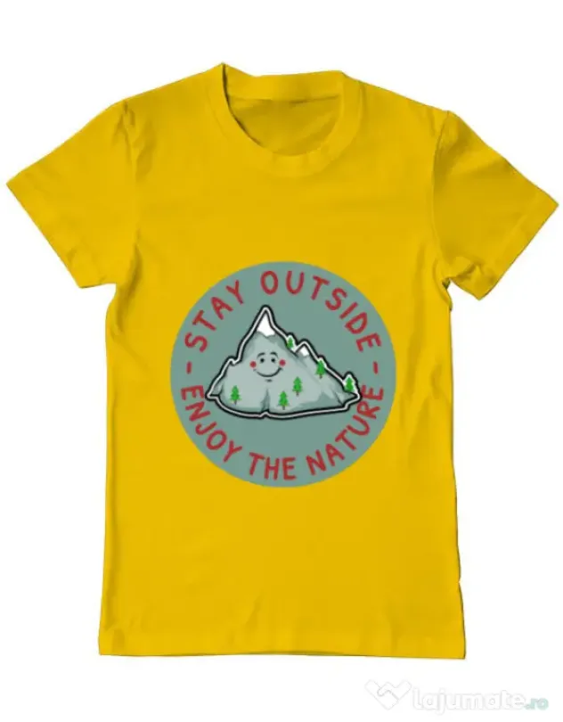 Tricou ADLER barbat Stay outside Galben
