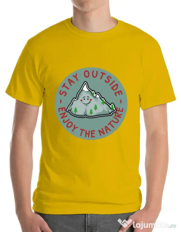 Tricou ADLER barbat Stay outside Galben
