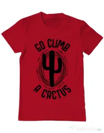 Tricou ADLER barbat Go climb a cactus Rosu